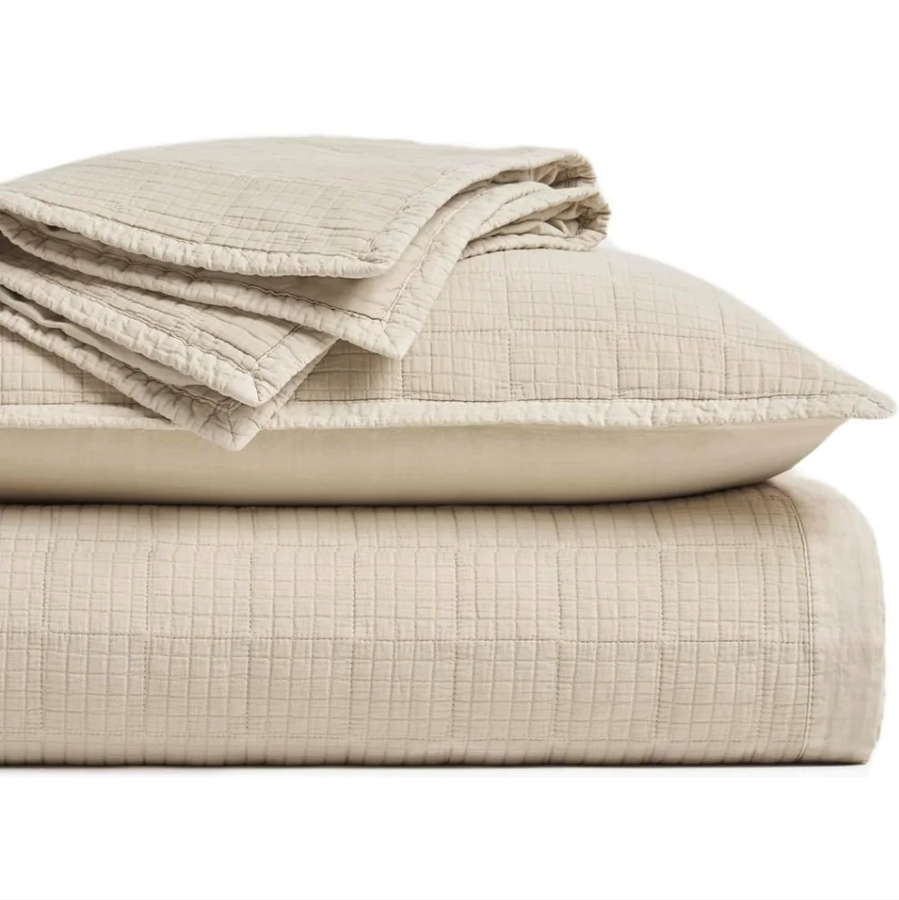 EVERGRACEHOME Stonewashed Cotton Quilt Set King Size, Ultra Soft Oversized Bedsp